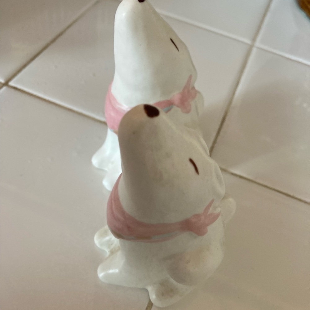 Baby Coyotes Salt & Pepper Holders - EUC